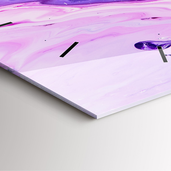 Ceas pătrat de perete din sticlă Fundal colorat