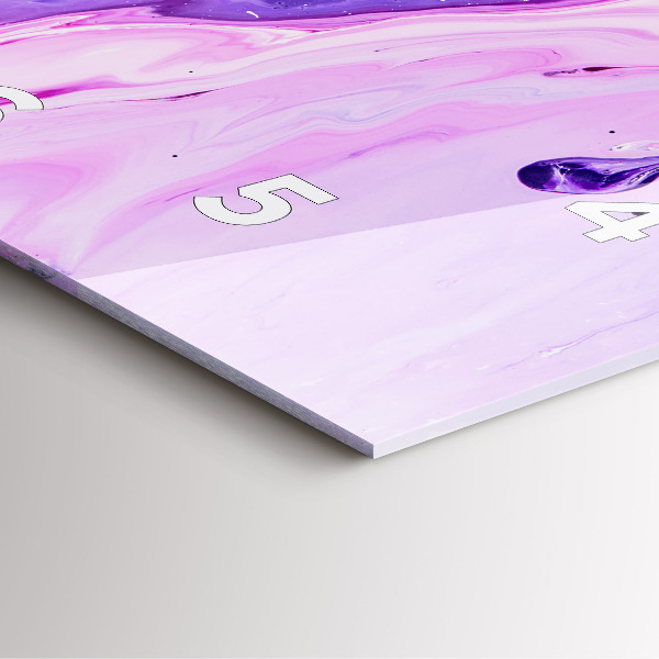 Ceas pătrat de perete din sticlă Fundal colorat