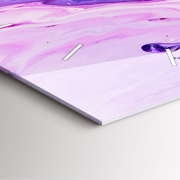 Ceas pătrat de perete din sticlă Fundal colorat