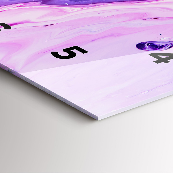 Ceas pătrat de perete din sticlă Fundal colorat