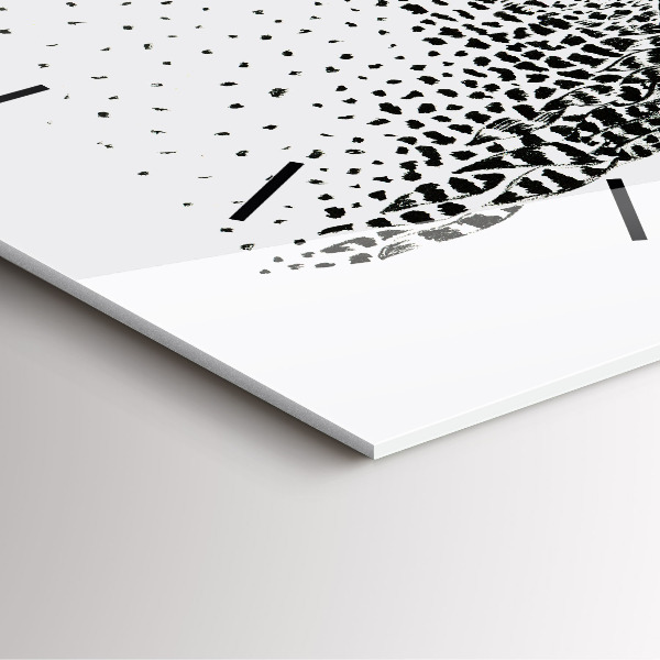 Ceas pătrat de perete din sticlă O bufniță de desene animate cu ochelari