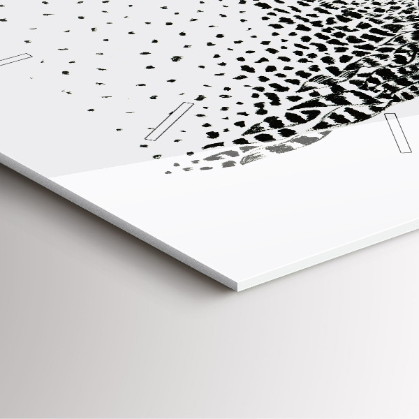 Ceas pătrat de perete din sticlă O bufniță de desene animate cu ochelari