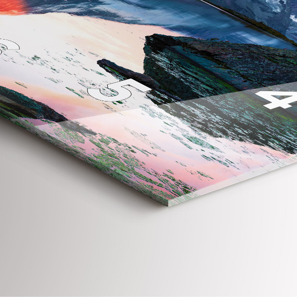 Ceas pătrat de perete din sticlă Lacul Stellisee Matterhorn