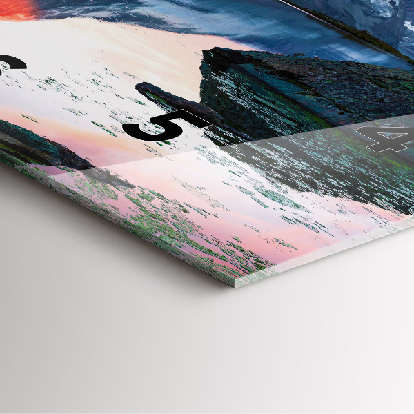 Ceas pătrat de perete din sticlă Lacul Stellisee Matterhorn