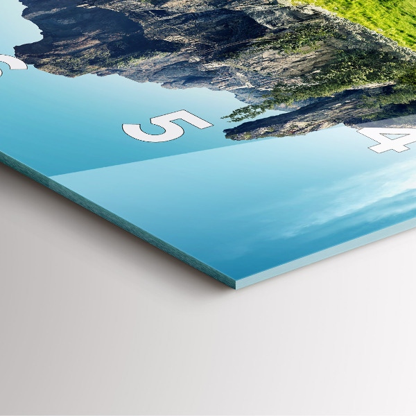 Ceas pătrat de perete din sticlă Insulă zburătoare