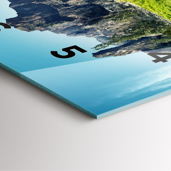 Ceas pătrat de perete din sticlă Insulă zburătoare