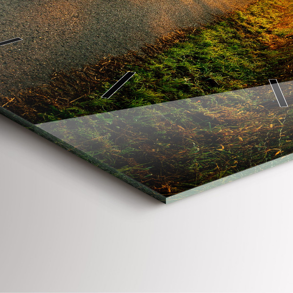 Ceas pătrat de perete din sticlă Ceață la răsărit