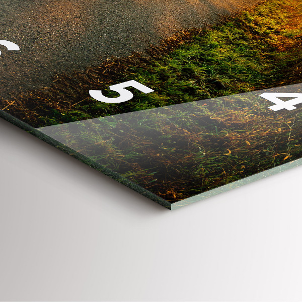 Ceas pătrat de perete din sticlă Ceață la răsărit