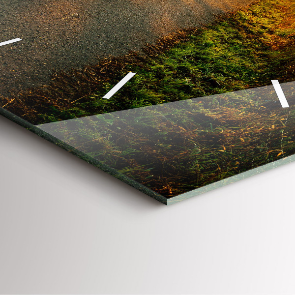 Ceas pătrat de perete din sticlă Ceață la răsărit