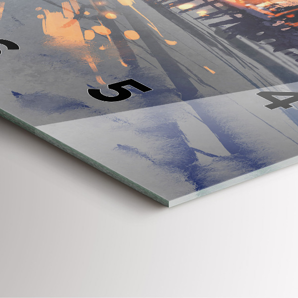 Ceas pătrat de perete din sticlă Peisaj de iarnă cu copaci