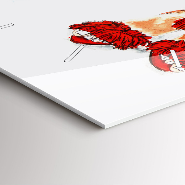 Ceas pătrat de perete din sticlă Tocuri de damă