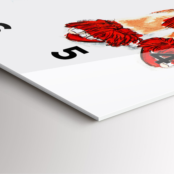 Ceas pătrat de perete din sticlă Tocuri de damă