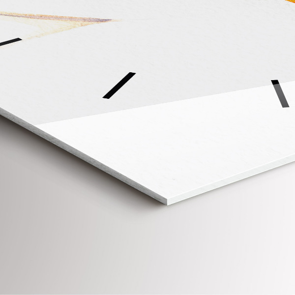 Ceas pătrat de perete din sticlă Femeie cu pălărie