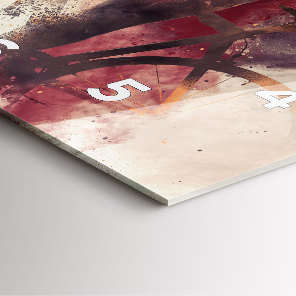 Ceas pătrat de perete din sticlă Femeie și bicicleta