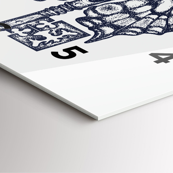 Ceas pătrat de perete din sticlă Fluture și cheie - stil boho