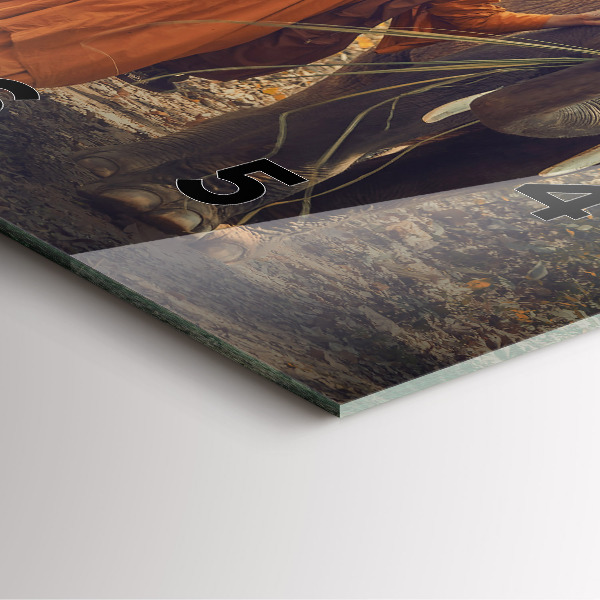 Ceas pătrat de perete din sticlă Un călugăr care conduce elefanți