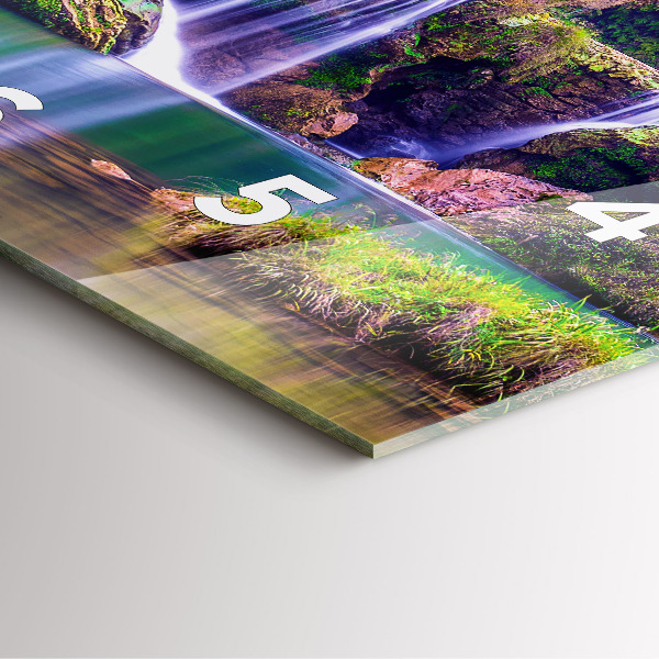 Ceas pătrat de perete din sticlă Cascada Jiulong China