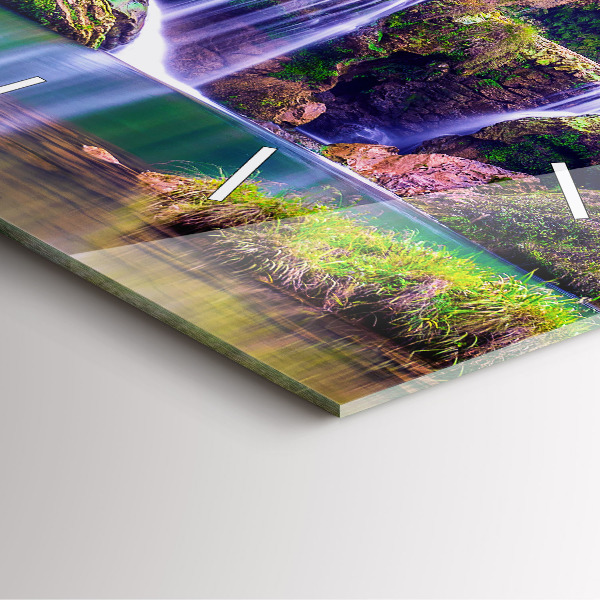 Ceas pătrat de perete din sticlă Cascada Jiulong China