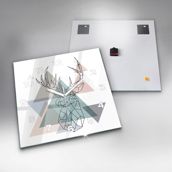 Ceas pătrat de perete din sticlă Ren în stil scandinav