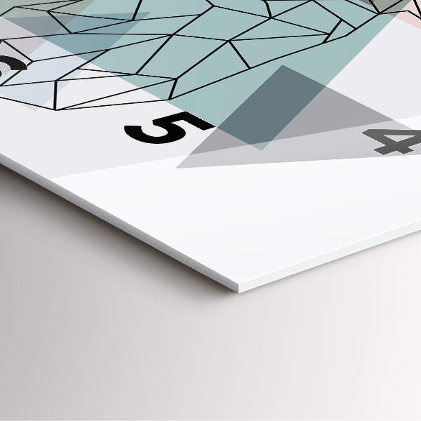 Ceas pătrat de perete din sticlă Ren în stil scandinav