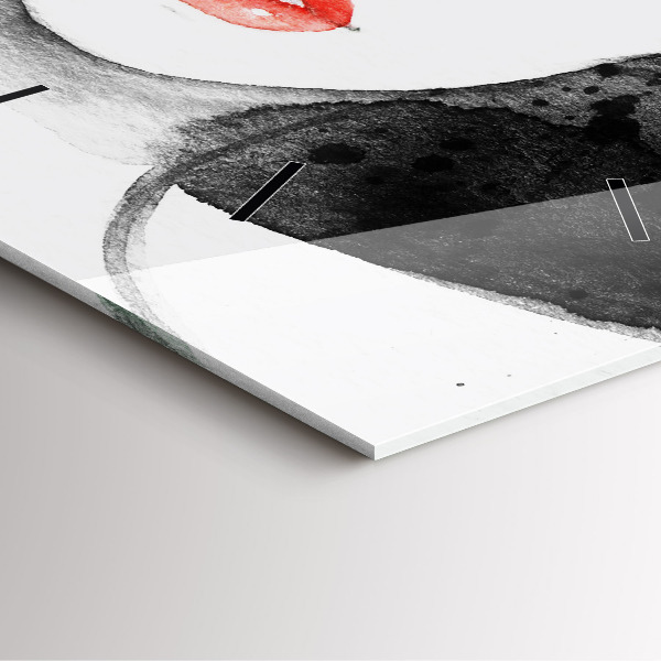 Ceas pătrat de perete din sticlă Femeie cu pălărie