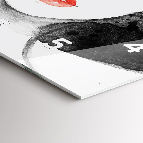 Ceas pătrat de perete din sticlă Femeie cu pălărie