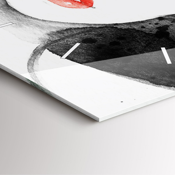 Ceas pătrat de perete din sticlă Femeie cu pălărie