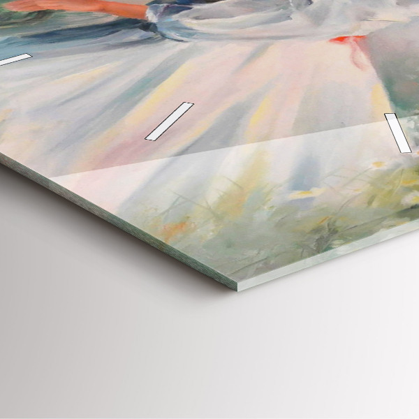 Ceas pătrat de perete din sticlă Femeie frumoasă cu un cal