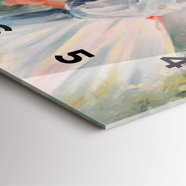 Ceas pătrat de perete din sticlă Femeie frumoasă cu un cal