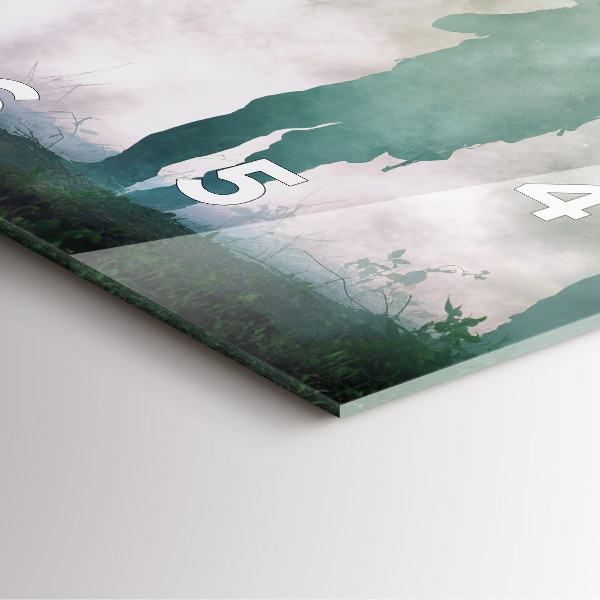 Ceas pătrat de perete din sticlă Soldații armatei în pădure