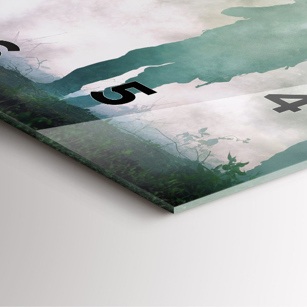 Ceas pătrat de perete din sticlă Soldații armatei în pădure