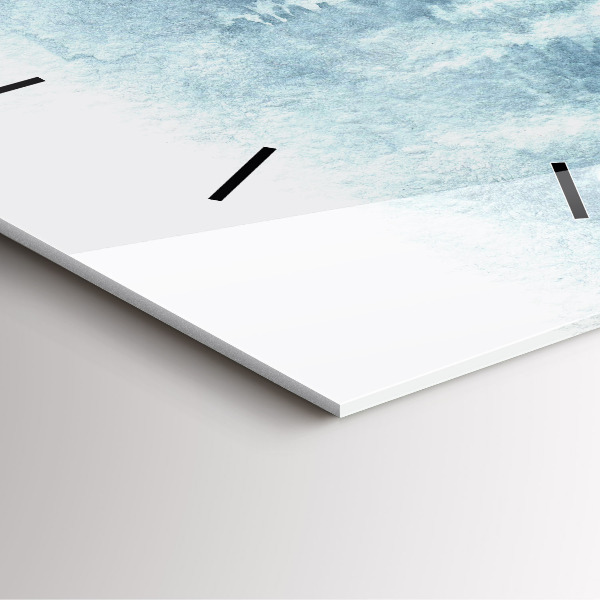 Ceas pătrat de perete din sticlă pădure de iarnă