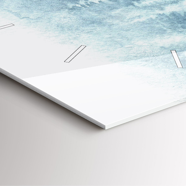 Ceas pătrat de perete din sticlă pădure de iarnă