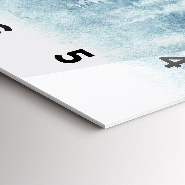 Ceas pătrat de perete din sticlă pădure de iarnă