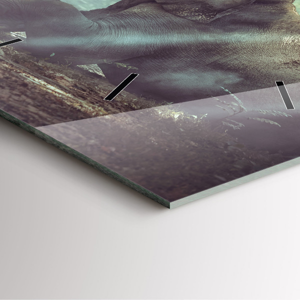 Ceas pătrat de perete din sticlă Un băiat citește o carte