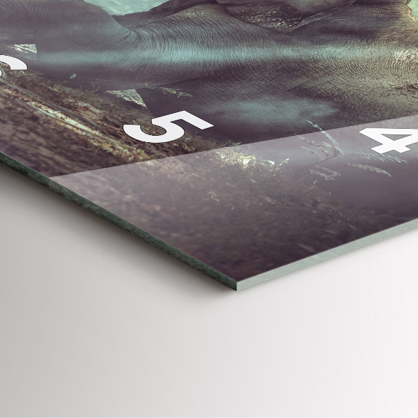 Ceas pătrat de perete din sticlă Un băiat citește o carte