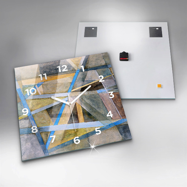 Ceas pătrat de perete din sticlă Pictura impresionistă