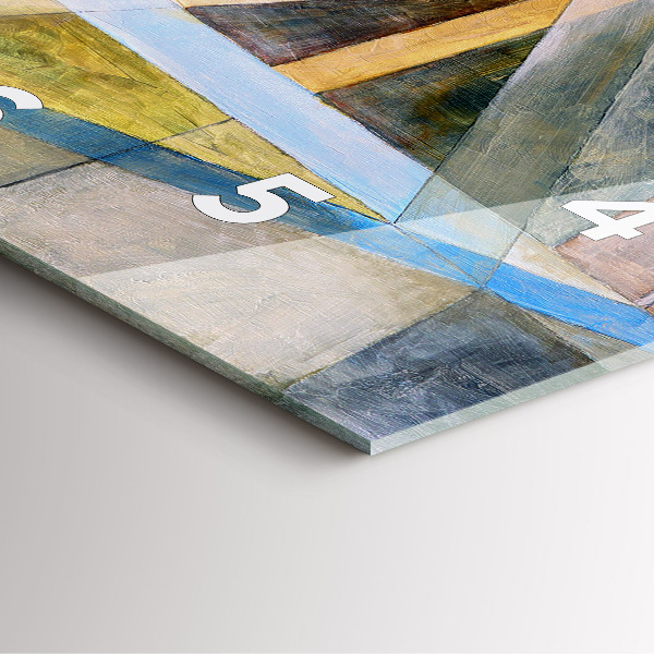 Ceas pătrat de perete din sticlă Pictura impresionistă