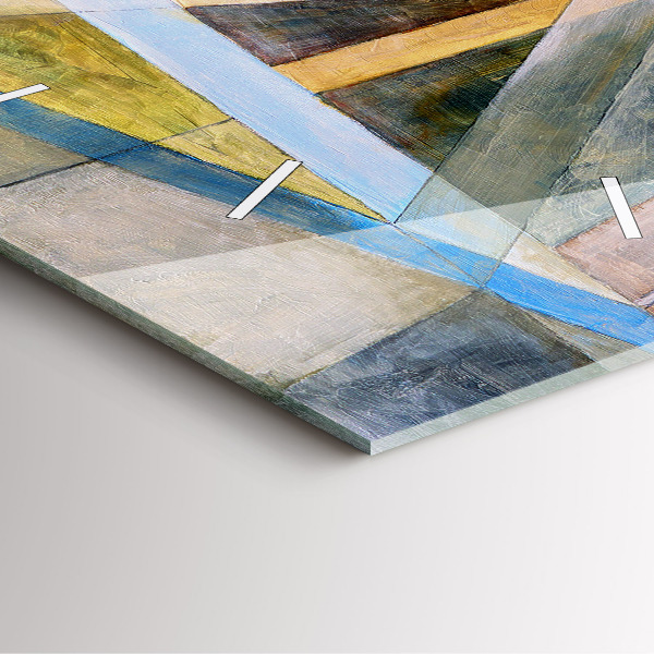 Ceas pătrat de perete din sticlă Pictura impresionistă