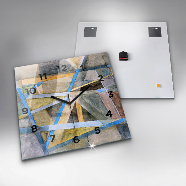 Ceas pătrat de perete din sticlă Pictura impresionistă