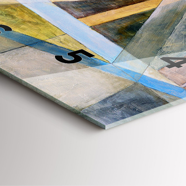 Ceas pătrat de perete din sticlă Pictura impresionistă