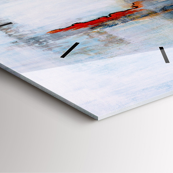 Ceas pătrat de perete din sticlă Abstracția