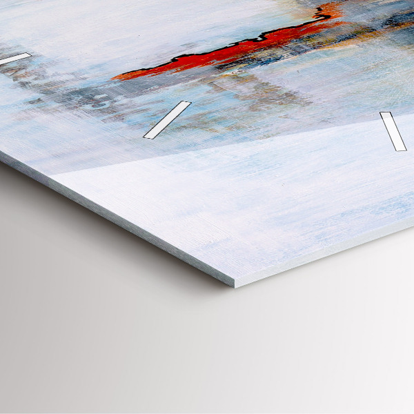 Ceas pătrat de perete din sticlă Abstracția