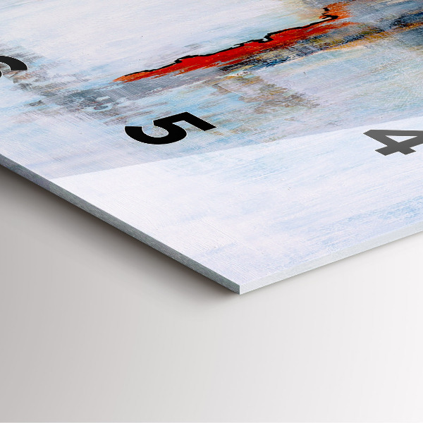 Ceas pătrat de perete din sticlă Abstracția