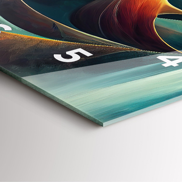 Ceas pătrat de perete din sticlă Cascada curgătoare