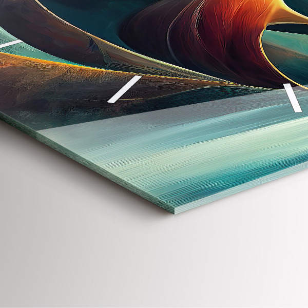 Ceas pătrat de perete din sticlă Cascada curgătoare