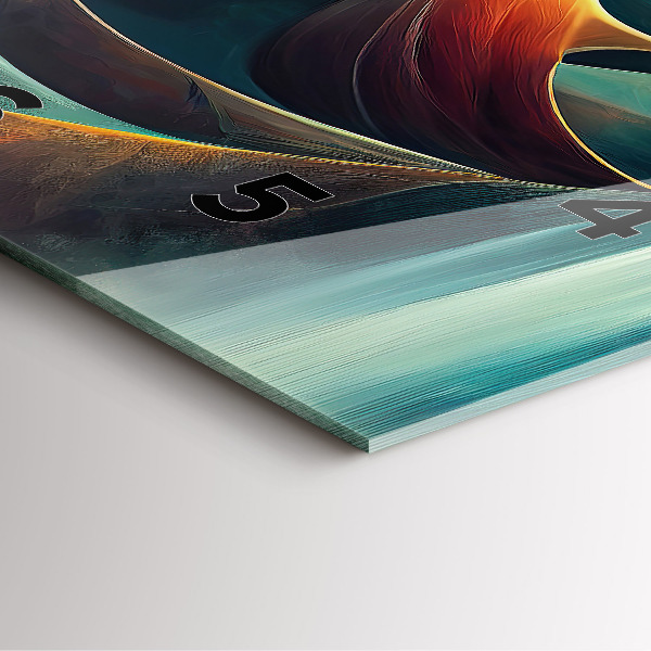 Ceas pătrat de perete din sticlă Cascada curgătoare