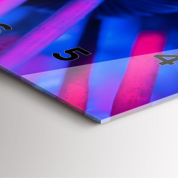 Ceas pătrat de perete din sticlă Ciuperci magice colorate