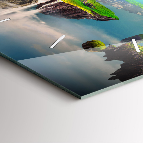 Ceas pătrat de perete din sticlă fantezie chinezească