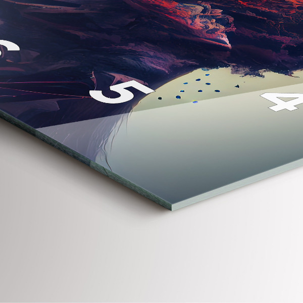 Ceas pătrat de perete din sticlă Femeie abstractă